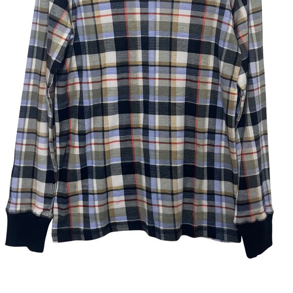 Vera Bradley Long Sleeved Sleep Shirt Womens Medium Blue Brown New Plaid - Picture 3 of 8